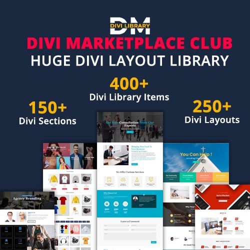 500 x 500 Divi Layout Pack - Divi Layouts Marketplace